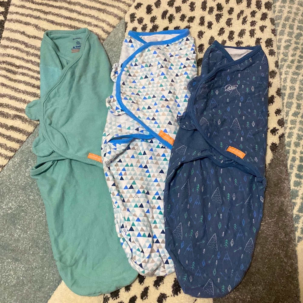 (3) Velcro Swaddles